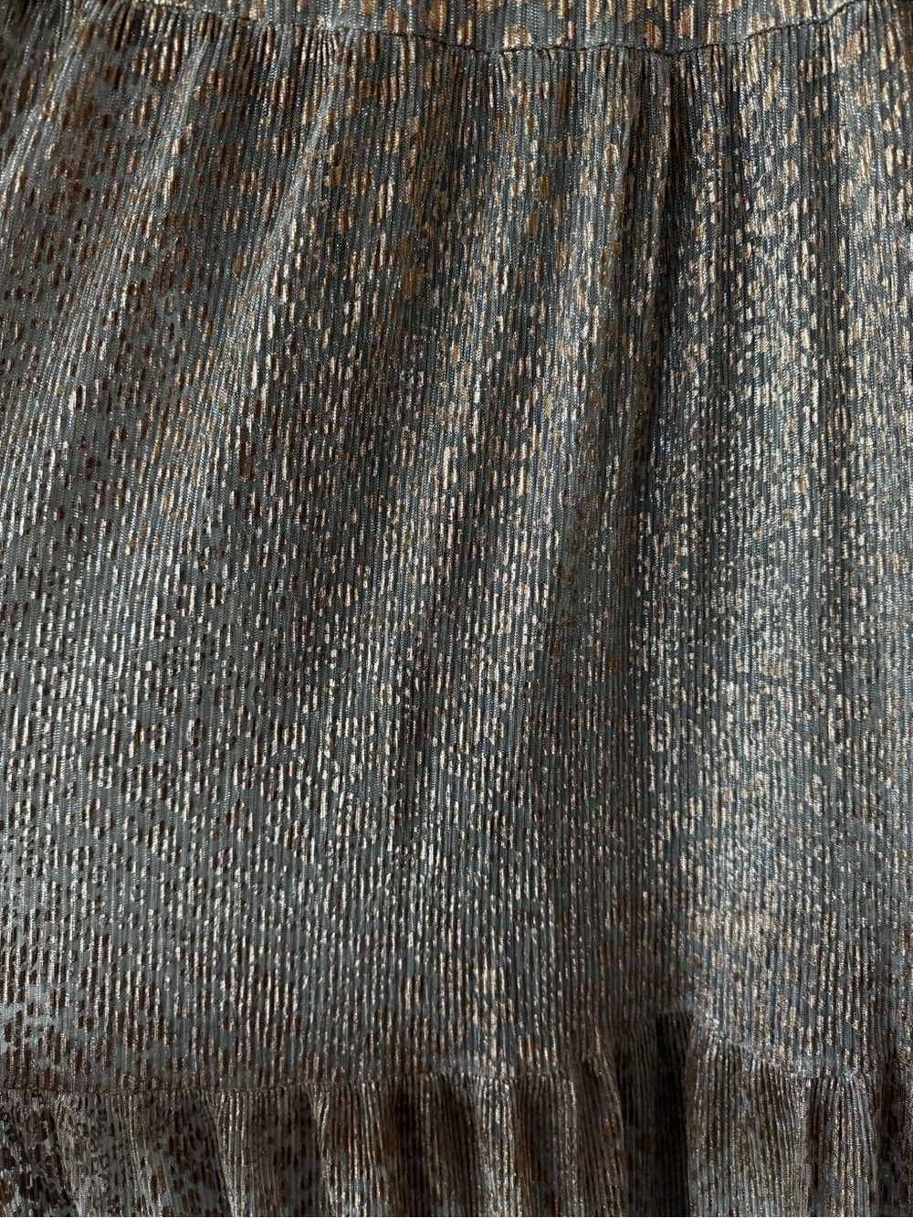 Anthropologie Gold Metallic Maxi Dress - Picture 2 of 4